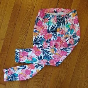 Flower Print Cropped Legging